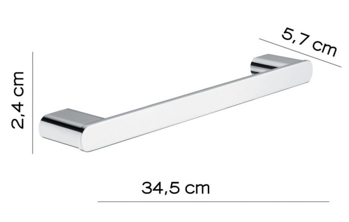 Полотенцедержатель, длина 34.5 см Azzorre Gedy, A121/30(13) цвет: хром