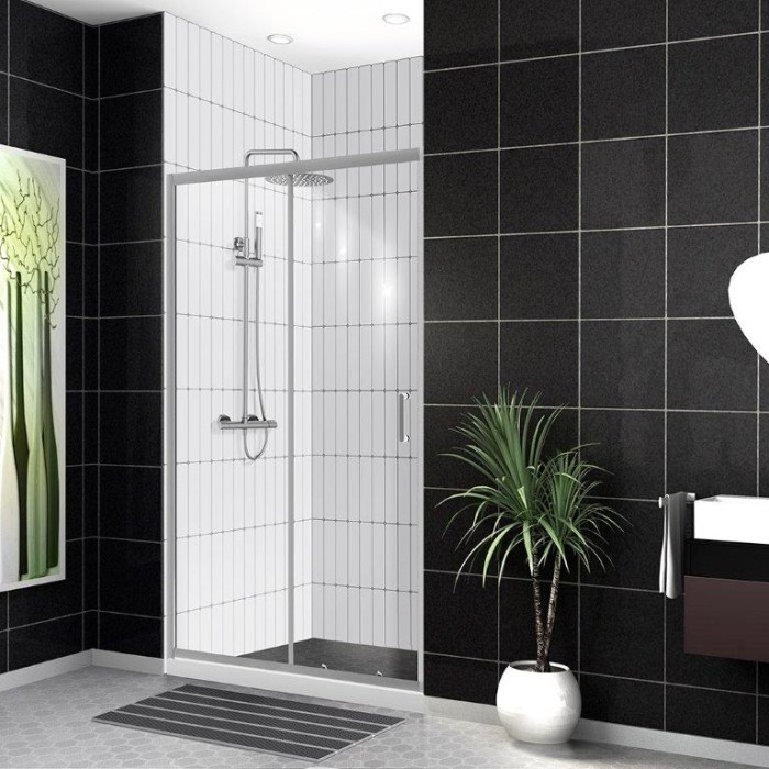 Душевая дверь в нишу 120x185 BelBagno, глянцевый хром, Uno арт. UNO-BF-1-120-C-Cr