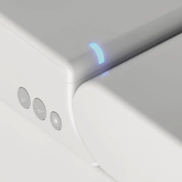 Подвесной унитаз GSI Pura Hygea 590х375 мм с биде, безободковый с сиденьем Soft-Close, цвет белый глянцевый арт. 741811