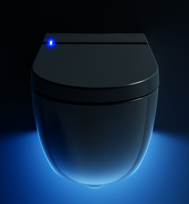 Подвесной унитаз GSI Pura Hygea 590х375 мм с биде, безободковый с сиденьем Soft-Close, цвет белый глянцевый арт. 741811