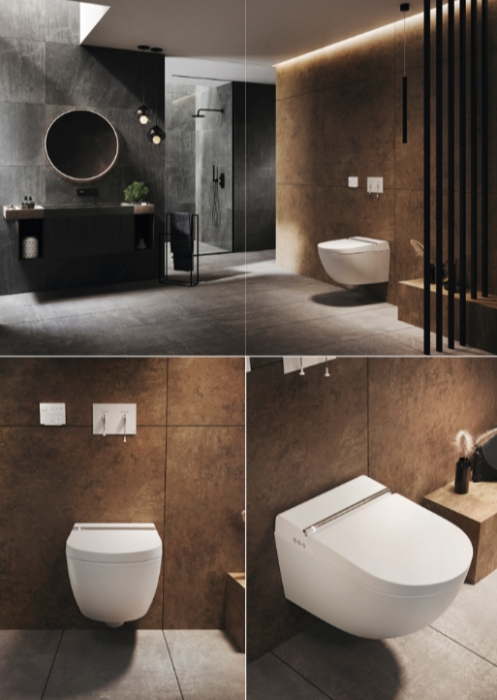 Подвесной унитаз GSI Pura Hygea 590х375 мм с биде, безободковый с сиденьем Soft-Close, цвет белый глянцевый арт. 741811