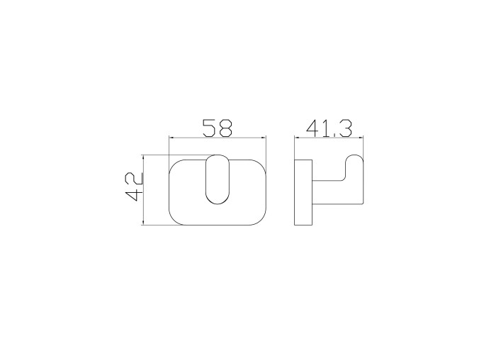 Крючок для ванной, Wonzon & Woghand Graffity, WW-9315-BN цвет: никель