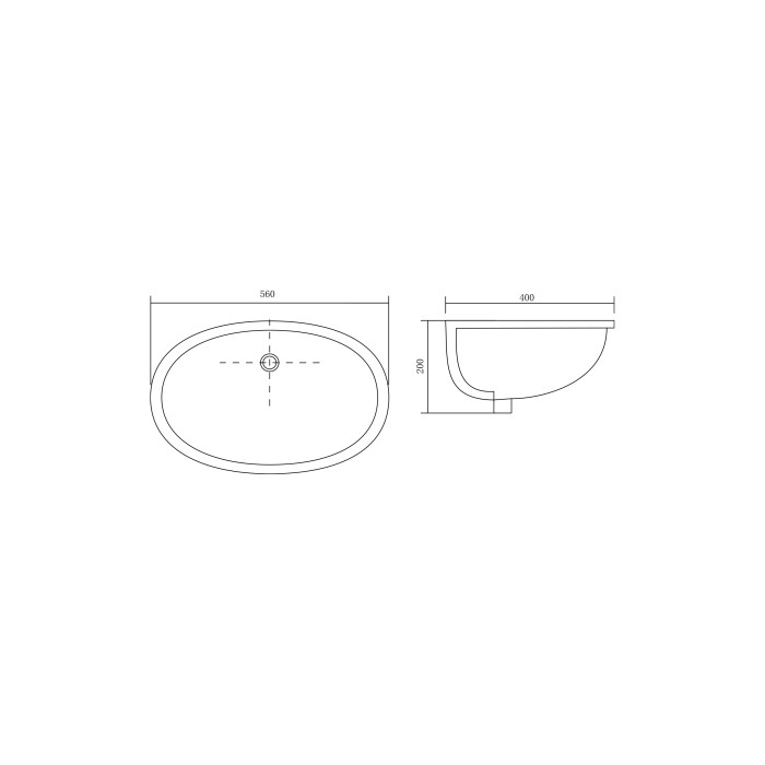 Раковина встраиваемая 56x40 Aquatek арт. AQ8091-00