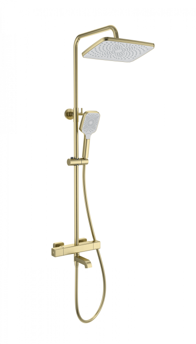 Душевая система с термостатом, Wonzon &amp; Woghand Stay, WW-B3016-T1-BG цвет: золото