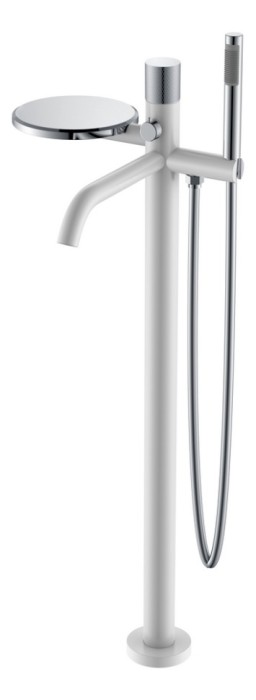 Смеситель напольный white touch chrome, Boheme Stick - 129-WCR.2