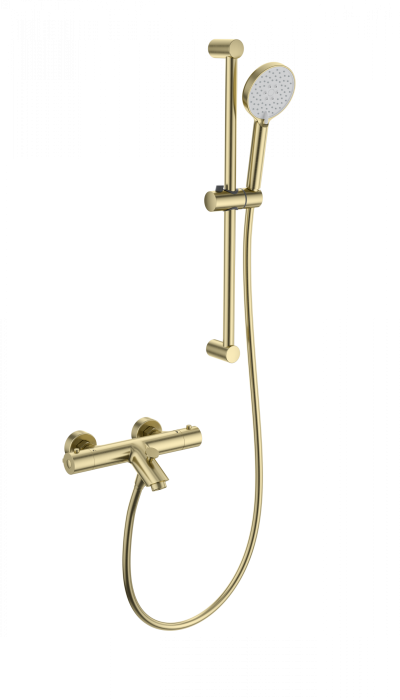 Смеситель для ванны с душевым гарнитуром и термостатом, Wonzon &amp; Woghand, WW-C2002-A-BG цвет: золото