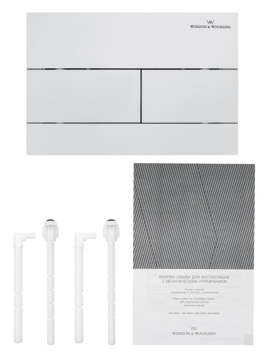 Кнопка смыва для инсталляции механическая, Wonzon & Woghand, WW-IB235-MW цвет: белый
