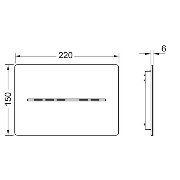 Панель смыва, бесконтактная, 6в, цвет: черный матовый, solid TECE арт. 9240465