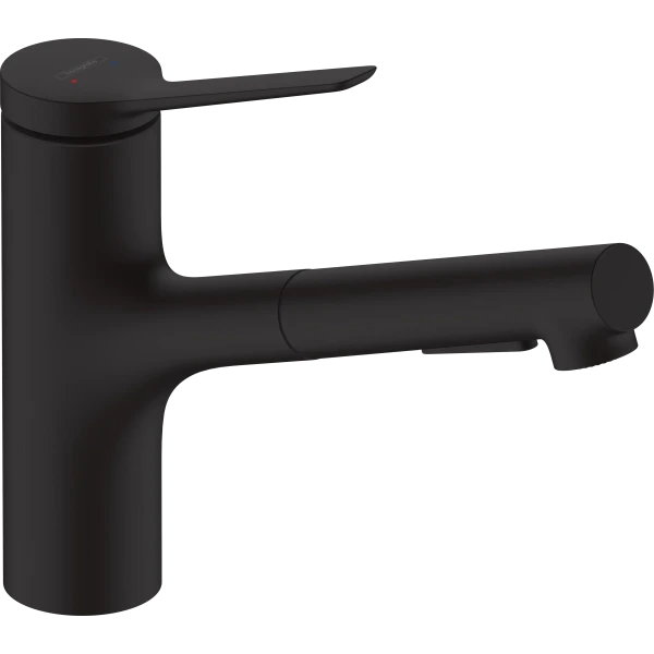 Смеситель для кухни, с вытяжным душем, lite, Hansgrohe Zesis M33, черный арт. 74803670