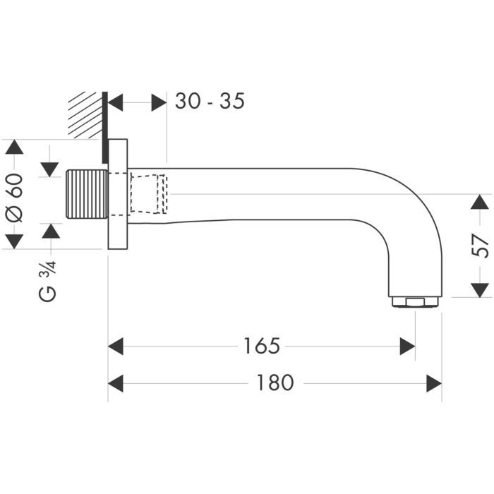 Излив для ванной Citterio Axor, полированный черный хром арт. 39410330