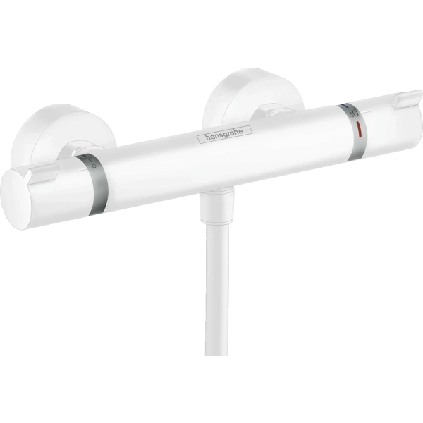 Смеситель для душа с термостатом белый матовый, Hansgrohe Ecostat Comfort, белый арт. 13116700