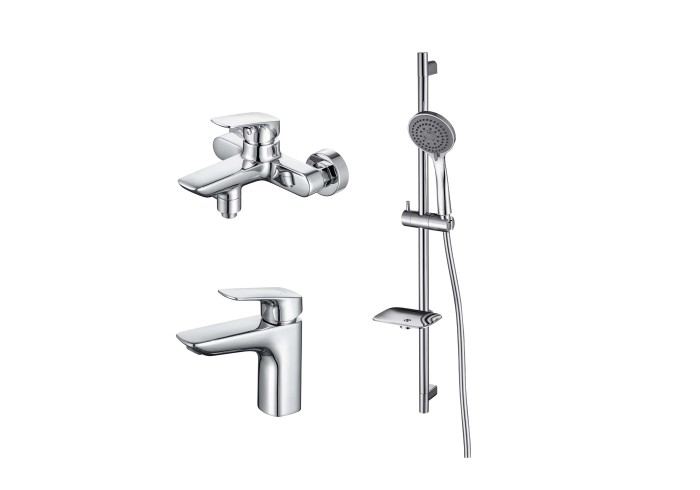 Душевая система Set 3 в 1 (AQ1010CR+AQ1040CR+AQ2011CR), Aquatek Вега, хром арт. AQ1030CR