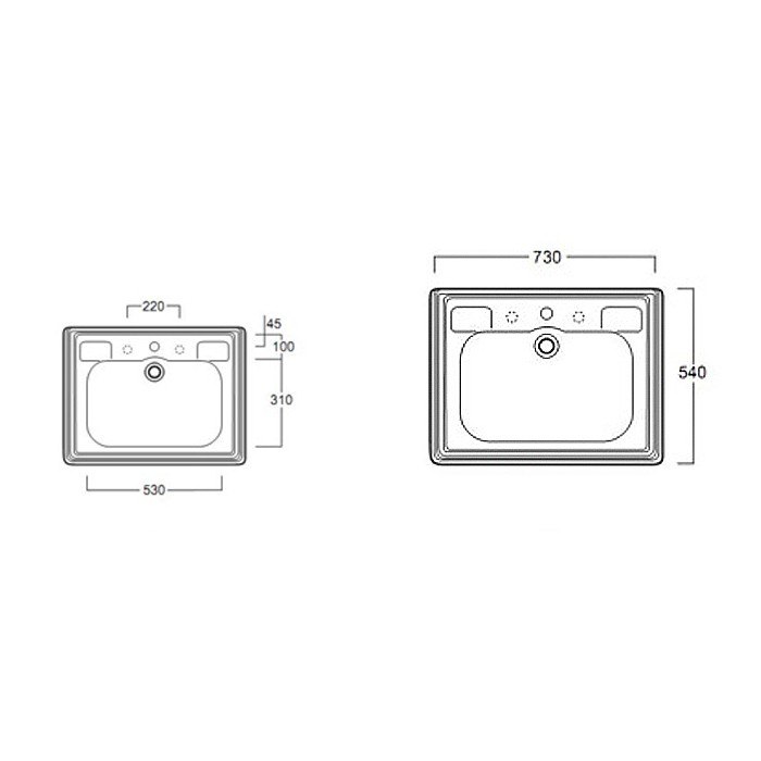 Структура металлическая 73.5x54xh85см с раковиной на 1 отв, материал: латунь, King хром, Tiffany World - TWKI3070.1сr AR834bi*1