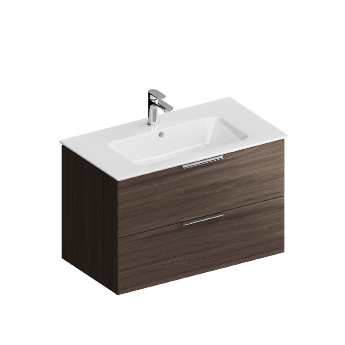 Тумба подвесная 85 см, 2 ящика, Piano forte Kerama Marazzi, коричневый - PI.F.85\OLM