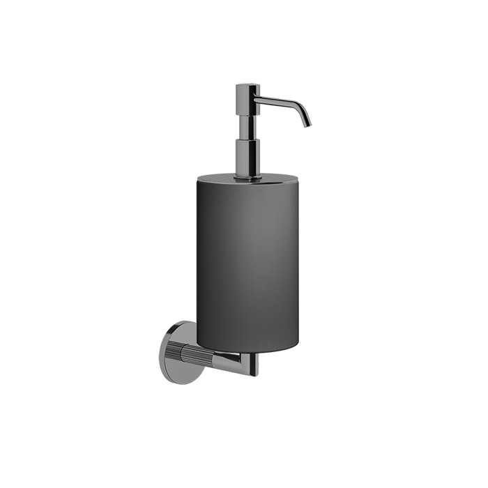 Дозатор для жидкого мыла, подвесной, отделка Black Metal Brushed PVD, Gessi Ingranaggio, black metal brushed pvd арт. 63814#707