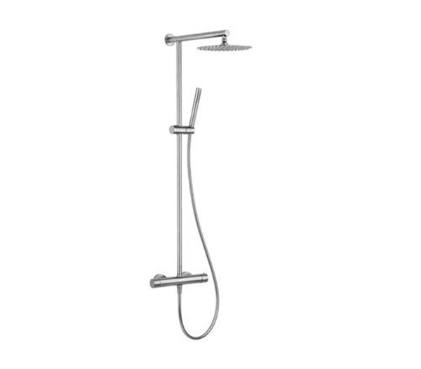 Душевая система с термостатом матовый, Remer X Style Inox, внешнего монтажа SSXT37UFM25