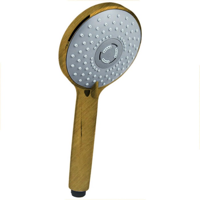 Лейка ручного душа с защитой от известняка, 3 режима струи, Giulini Wellness, бронза матовая арт. 1780BROP
