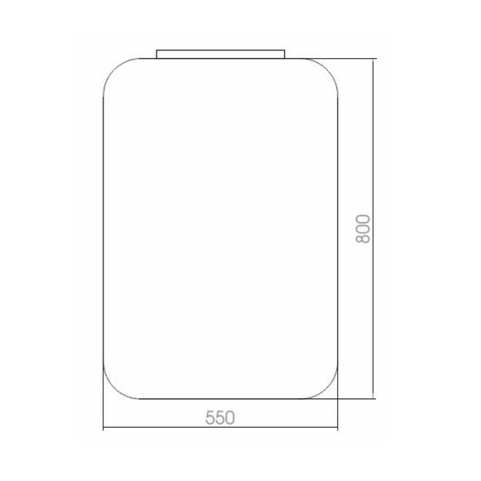 Зеркало 800х550 с навестным светильником и выключателем-датчик на движение, диммер, Azario Агат - ФР-00000908