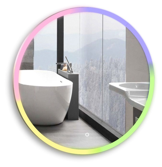 Зеркало Perla neo - RGB D770 сенсорный выключатель, мультицвет, Azario Lotos - LED-00002610