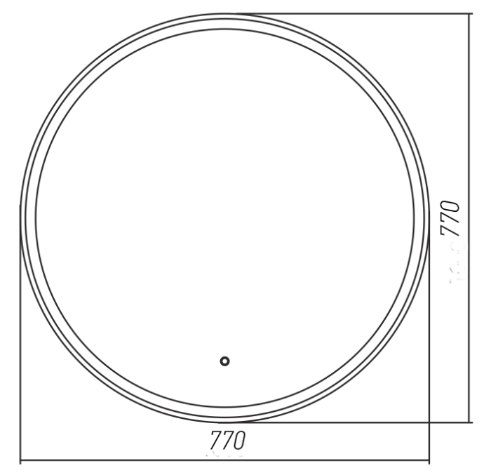 Зеркало Perla neo - RGB D770 сенсорный выключатель, мультицвет, Azario Lotos - LED-00002610
