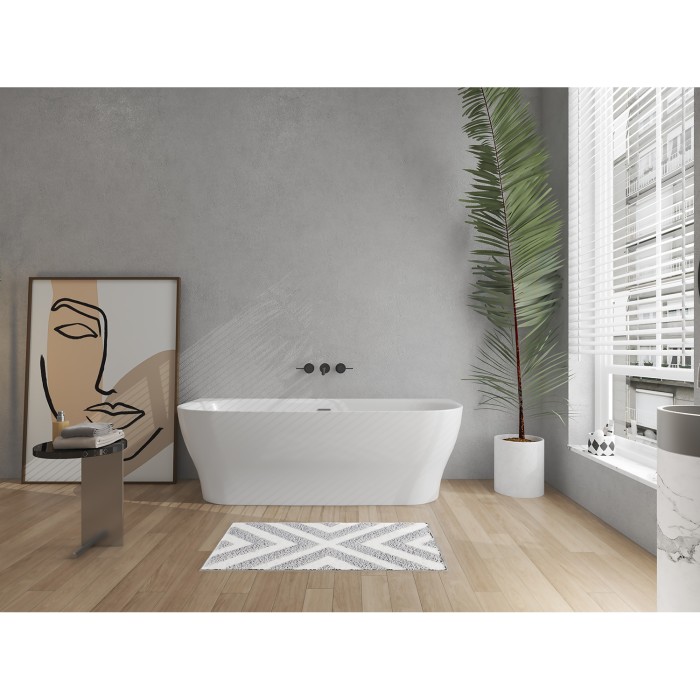 Акриловая ванна 1800x750x580 пристенная, Azario Olean арт. OLE18075