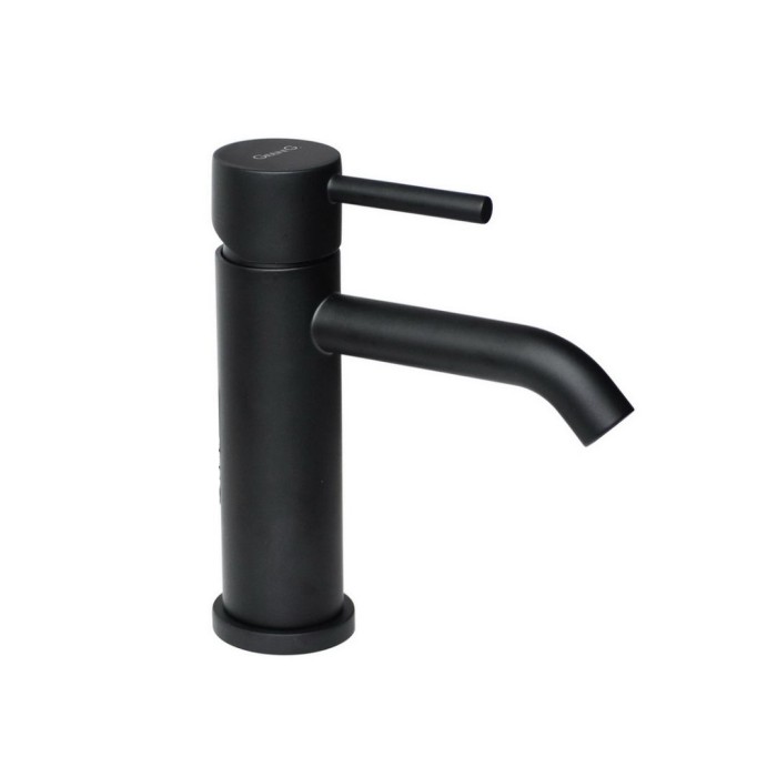 Смеситель для раковины с высоким изливом, без донного клапана, с гибкими шлангами, Giulini Futuro, черный матовый арт. 6545/SCNO