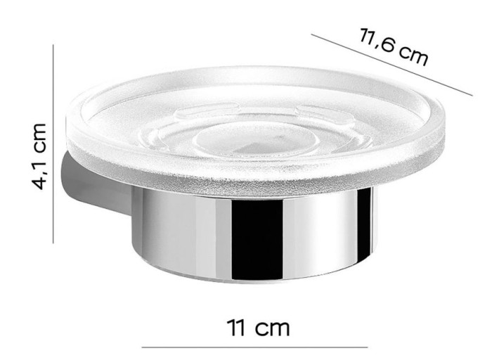 Настенная стеклянная мыльница Azzorre Gedy, A111(13) цвет: хром