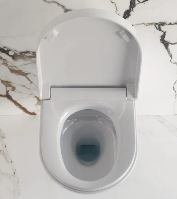 Подвесной унитаз GSI Pura Hygea 590х375 мм с биде, безободковый с сиденьем Soft-Close, цвет бежевый матовый арт. 741811-creta