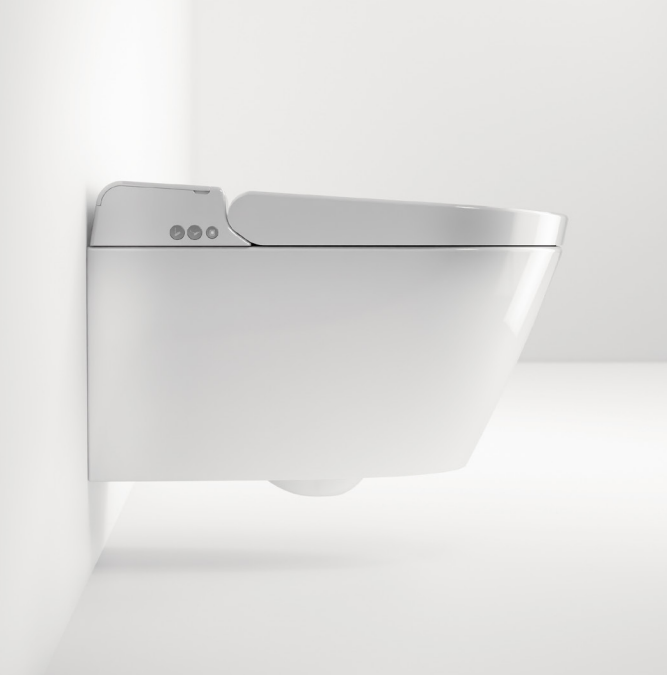 Подвесной унитаз GSI Pura Hygea 590х375 мм с биде, безободковый с сиденьем Soft-Close, цвет бежевый матовый арт. 741811-creta