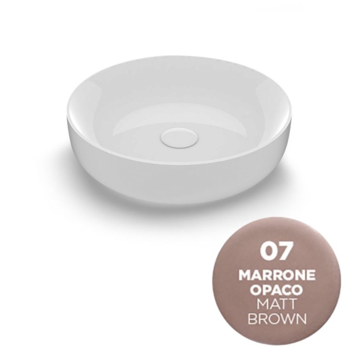 Накладная раковина, d45 h14 см, Olympia ceramica Metamorfosi, бежевый матовый арт. MET4245007