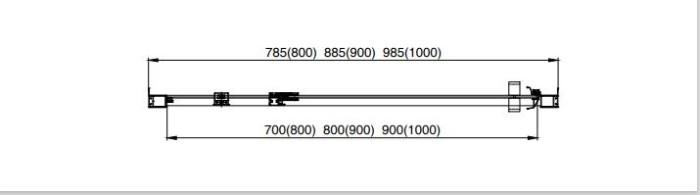 Душевая дверь стекло прозрачное, распашная 1000x2000 профиль хром, Aquatek арт. AQ ARI PI 10020CH