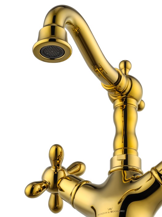 Смеситель для раковины, Wonzon & Woghand Retro, WW-88139020-PG цвет: золото