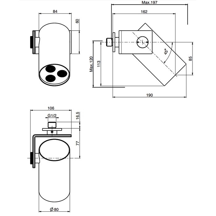 Fima Carlo Frattini Верхний душ 8см., настенный, Soffioni, F5918OR цвет: золото