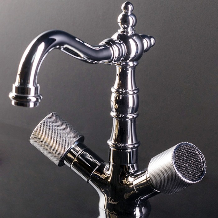 Смеситель для умывальника, высокий black, chrome, Boheme Royal cristal - 272-Royal/CRST black