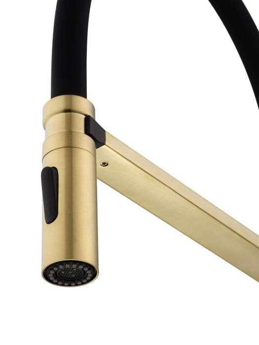 Смеситель для кухни с гибким изливом, Wonzon & Woghand, WW-88438003-BG цвет: золото