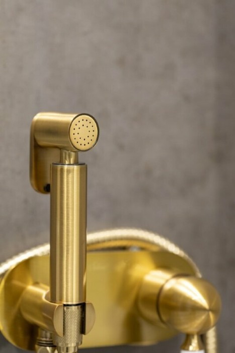 Гигиеническая лейка со смесителем, бронза, Medici Boheme 424