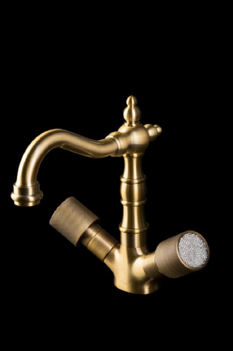Смеситель для раковины, бронза, Royal Cristal Boheme 312-Royal/CRST