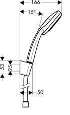 Душевой набор Multi с держателем и шлангом 160см Croma 100 Hansgrohe, хром арт. 27595000