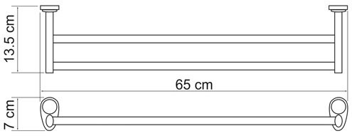Держатель полотенец штанга двойная WasserKRAFT Main К-9200 арт. K-9240