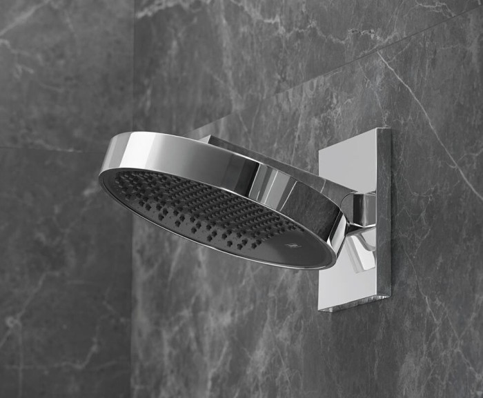 Верхний душ с настенным креплением скрытого монтажа Rainfinity Hansgrohe, хром арт. 26232000