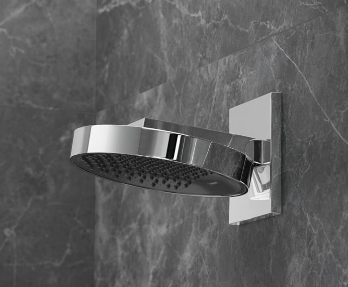 Верхний душ с настенным креплением скрытого монтажа Rainfinity Hansgrohe, хром арт. 26232000
