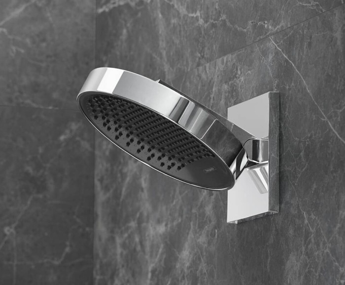 Верхний душ с настенным креплением скрытого монтажа Rainfinity Hansgrohe, хром арт. 26232000