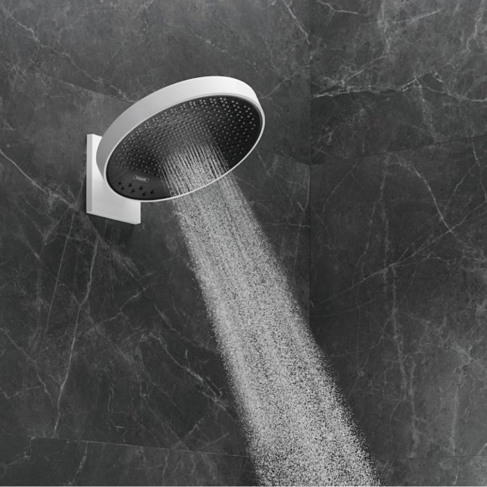 Верхний душ с настенным креплением скрытого монтажа Rainfinity Hansgrohe, хром арт. 26232000