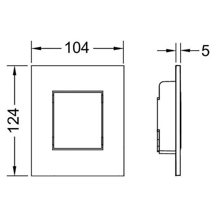Панель смыва для писсуара, черный матовый, now TECE арт. 9242406