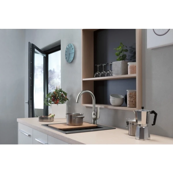 Смеситель для кухни, Hansgrohe Focus M42, нержавеющая сталь арт. 71802800
