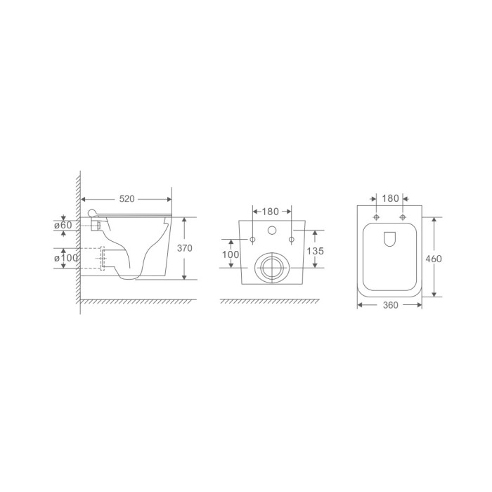 Комплект инсталляции -  кнопка L1 белая, унитаз SIGMA Rimless 52 см, сиденье дюропласт микролифт, быстросъём, Berges Novum арт. 043397