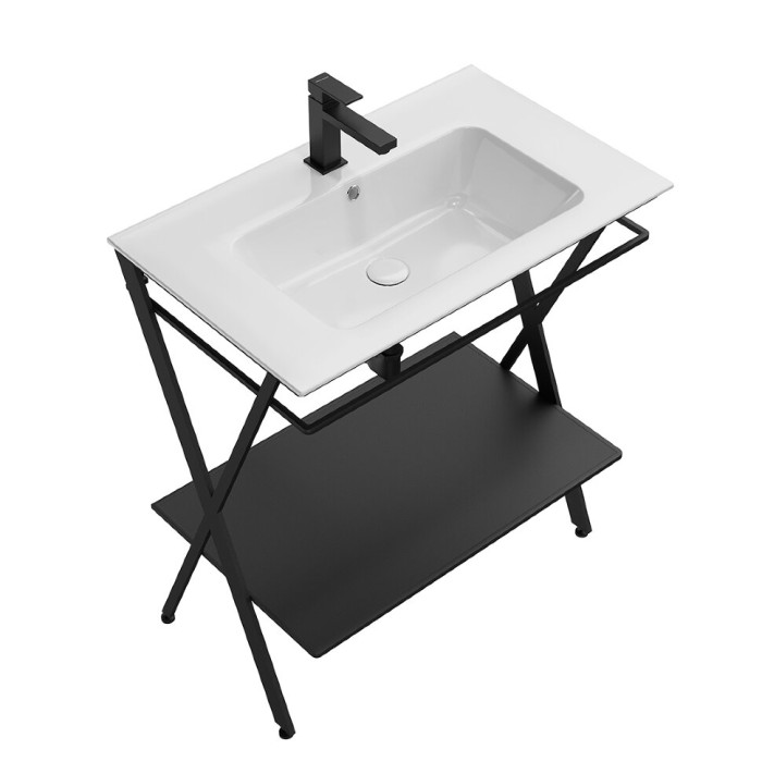Металлическая структура напольная 75см, Piano next Kerama Marazzi, черный - PIA.N.75\BLK