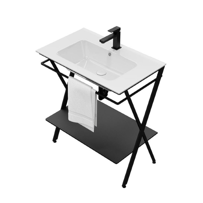 Металлическая структура напольная 75см, Piano next Kerama Marazzi, черный - PIA.N.75\BLK