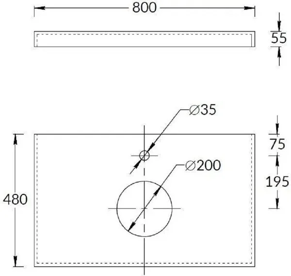 Столешница из керамогранита Риальто 80х48см, Canaletto Kerama Marazzi, бежевый - CN80.SG560420R