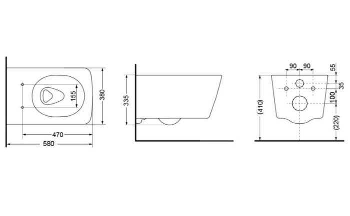 Унитаз подвесной TOTO Sp 58x38х33,5см, безободковый, Cefiontect, смыв Tornado Flush, цвет белый
